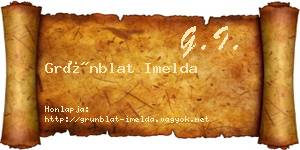 Grünblat Imelda névjegykártya